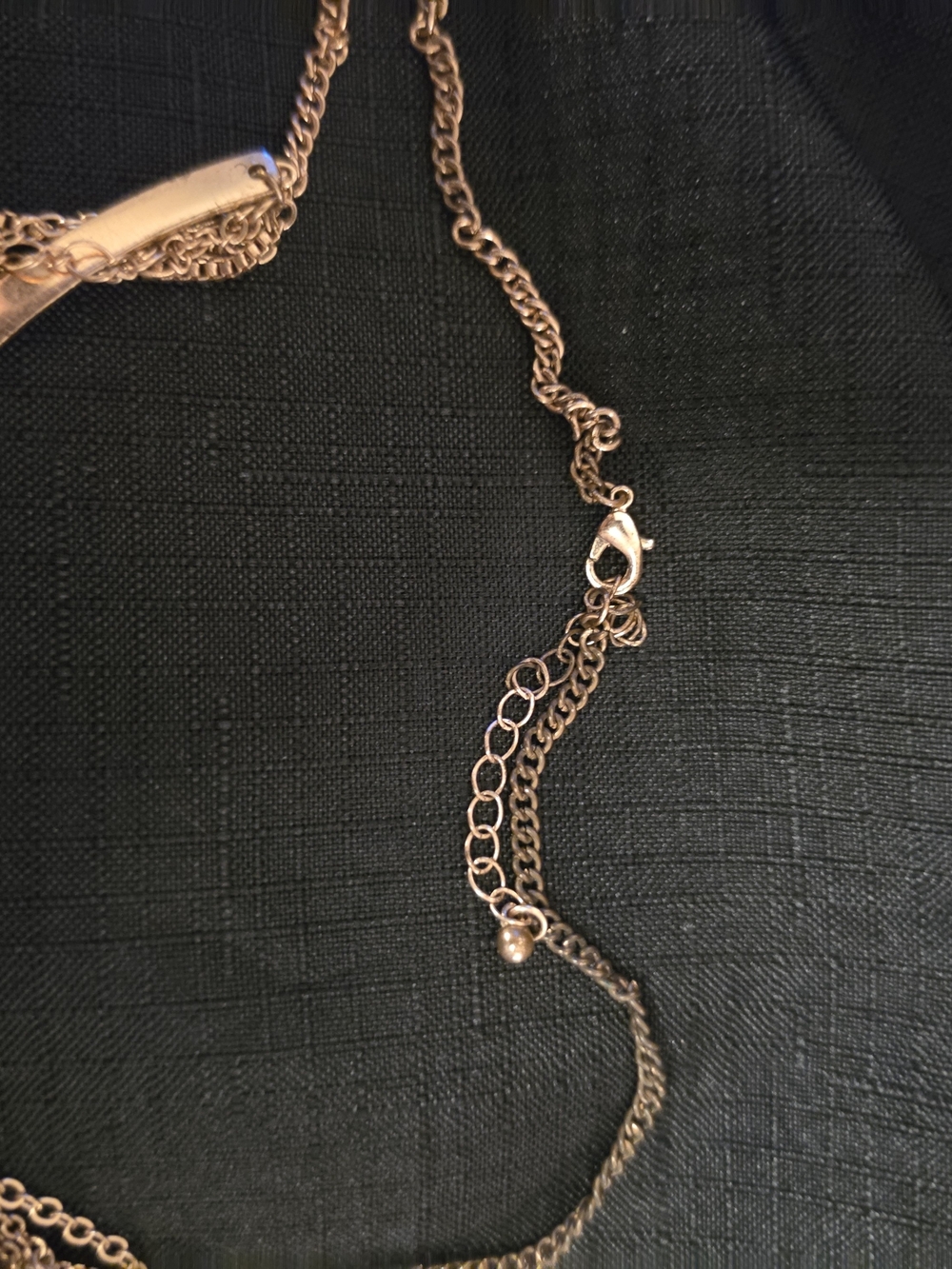 Gold and Silver Crescent Layered Necklace Set - Women's Jewelry - Picture 9 of 9